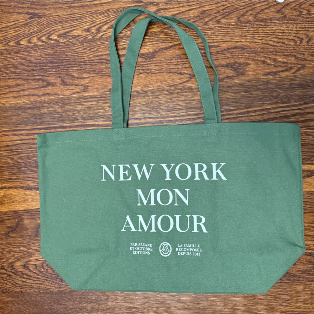 NEW Sezane New York Limited Edition Green Tote Bag
